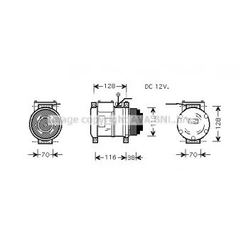 Compresseur, climatisation AVA QUALITY COOLING
