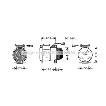 Compresseur, climatisation AVA QUALITY COOLING