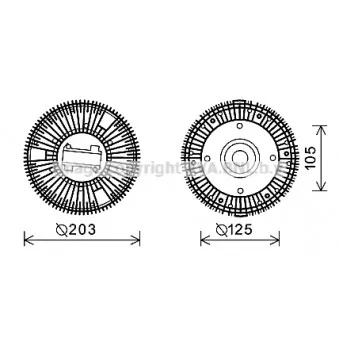Embrayage, ventilateur de radiateur AVA QUALITY COOLING