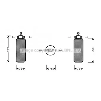 Filtre déshydratant, climatisation AVA QUALITY COOLING