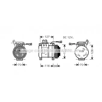 Compresseur, climatisation AVA QUALITY COOLING