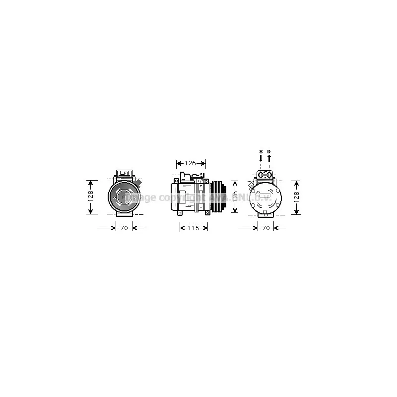 Compresseur, climatisation AVA QUALITY COOLING MSK087