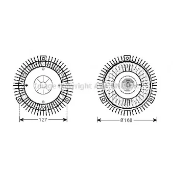 Embrayage, ventilateur de radiateur AVA QUALITY COOLING