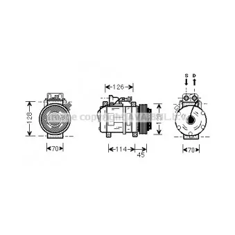 Compresseur, climatisation AVA QUALITY COOLING