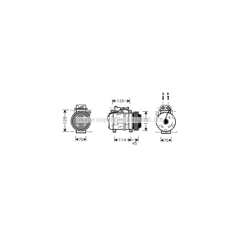 Compresseur, climatisation AVA QUALITY COOLING MSK278