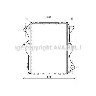 Radiateur, refroidissement du moteur AVA QUALITY COOLING