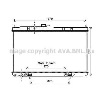 Radiateur, refroidissement du moteur AVA QUALITY COOLING