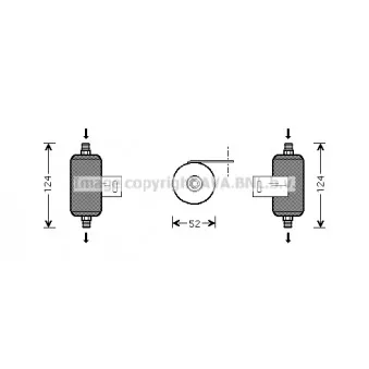 Filtre déshydratant, climatisation AVA QUALITY COOLING