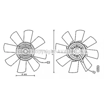 Embrayage, ventilateur de radiateur AVA QUALITY COOLING