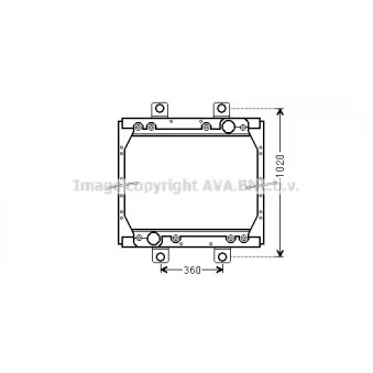 Radiateur, refroidissement du moteur AVA QUALITY COOLING