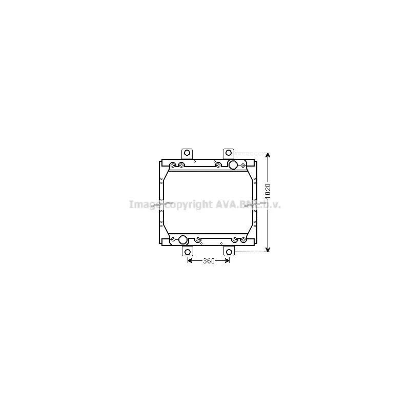 Radiateur, refroidissement du moteur AVA QUALITY COOLING DF2044