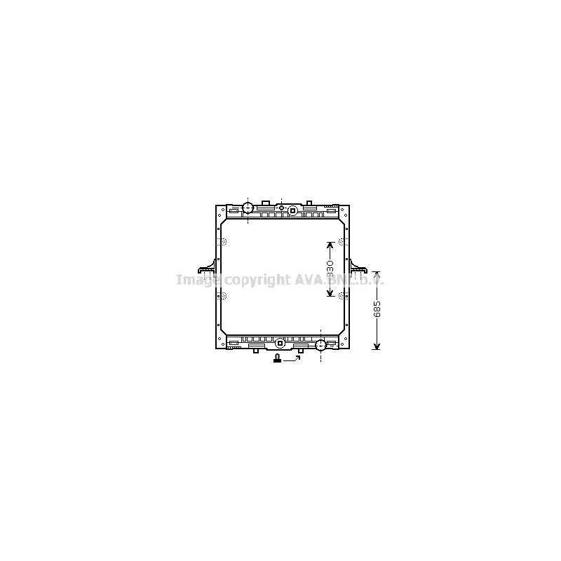 Radiateur, refroidissement du moteur AVA QUALITY COOLING DF2029