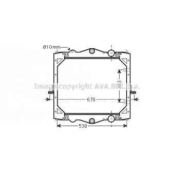 Radiateur, refroidissement du moteur AVA QUALITY COOLING