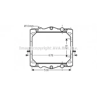 Radiateur, refroidissement du moteur AVA QUALITY COOLING