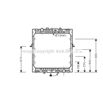 Radiateur, refroidissement du moteur AVA QUALITY COOLING