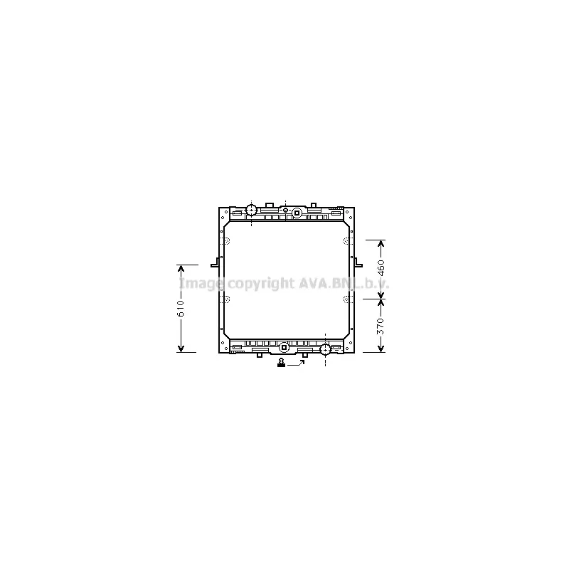 Radiateur, refroidissement du moteur AVA QUALITY COOLING DF2012