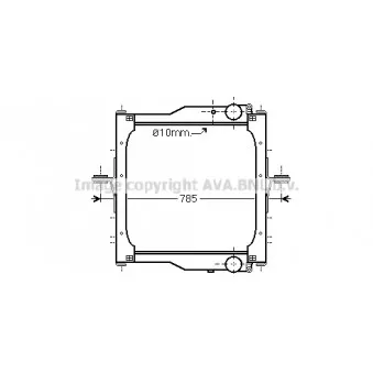 Radiateur, refroidissement du moteur AVA QUALITY COOLING