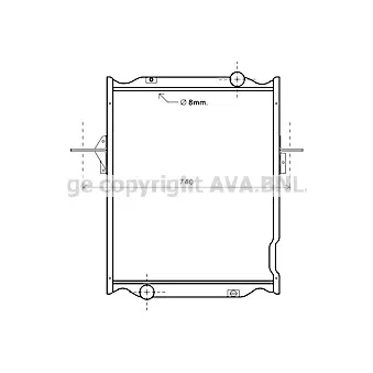 Radiateur, refroidissement du moteur AVA QUALITY COOLING