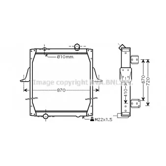 Radiateur, refroidissement du moteur AVA QUALITY COOLING