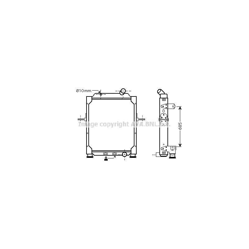 Radiateur, refroidissement du moteur AVA QUALITY COOLING RE2074