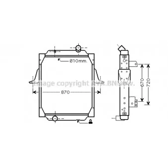 Radiateur, refroidissement du moteur AVA QUALITY COOLING