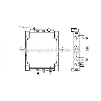 Radiateur, refroidissement du moteur AVA QUALITY COOLING