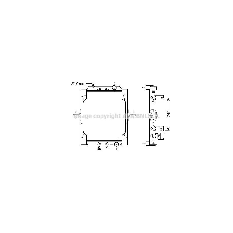 Radiateur, refroidissement du moteur AVA QUALITY COOLING RE2086