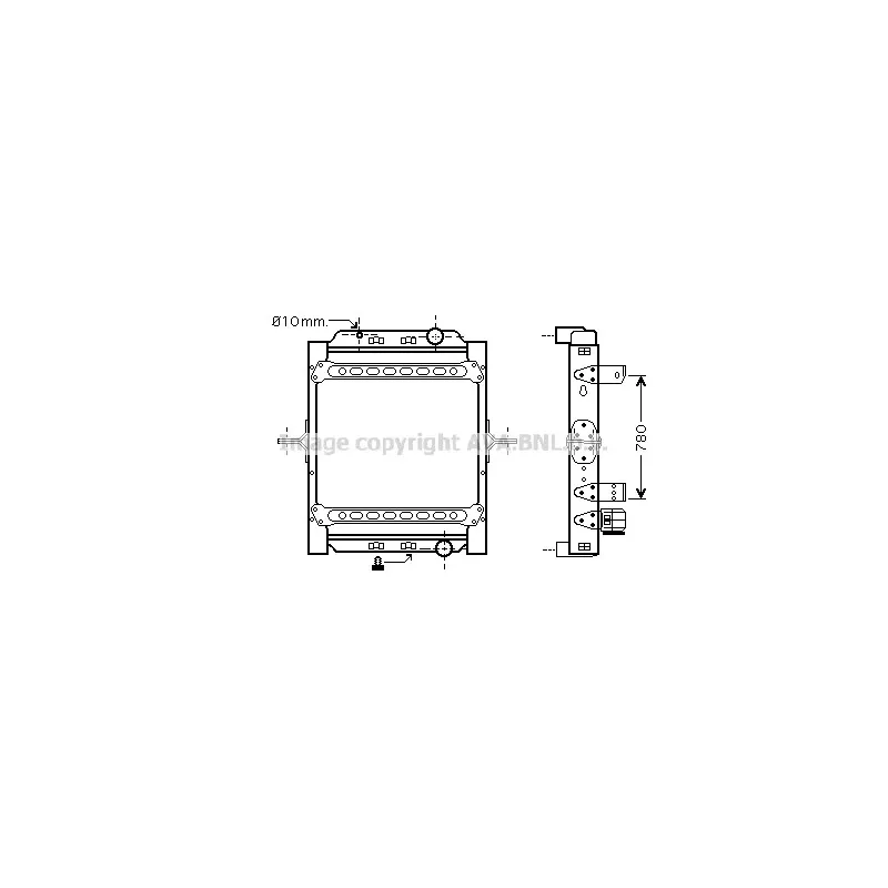 Radiateur, refroidissement du moteur AVA QUALITY COOLING RE2073