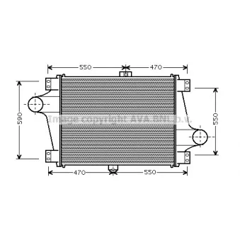 Intercooler, échangeur AVA QUALITY COOLING RE4019
