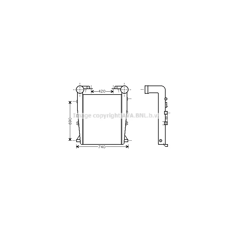 Intercooler, échangeur AVA QUALITY COOLING RE4033