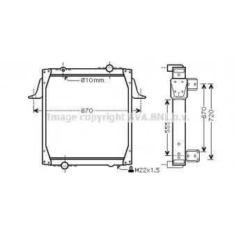 Radiateur, refroidissement du moteur AVA QUALITY COOLING