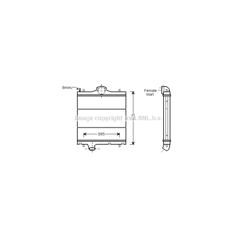 Radiateur, refroidissement du moteur AVA QUALITY COOLING RE2030