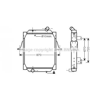 Radiateur, refroidissement du moteur AVA QUALITY COOLING