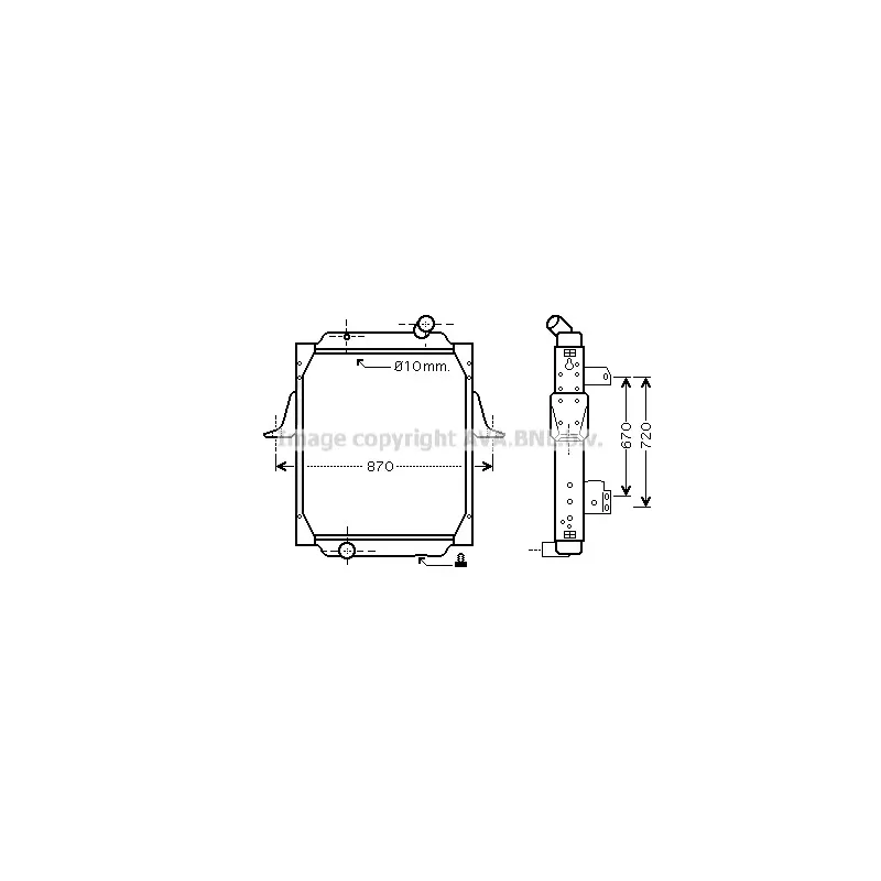 Radiateur, refroidissement du moteur AVA QUALITY COOLING RE2059
