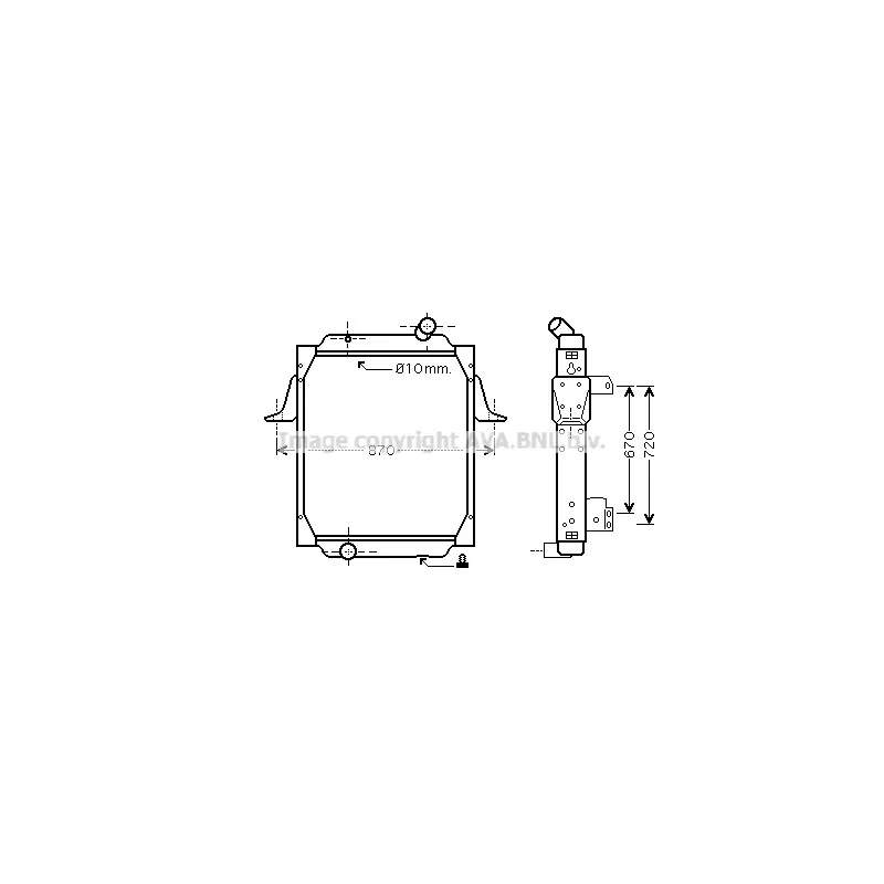 Radiateur, refroidissement du moteur AVA QUALITY COOLING RE2062