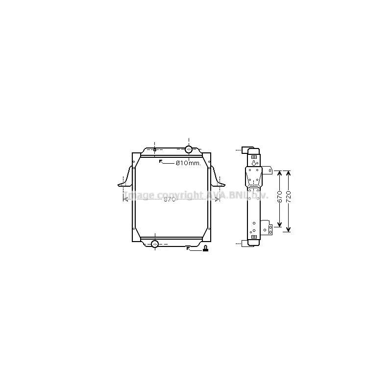 Radiateur, refroidissement du moteur AVA QUALITY COOLING RE2066