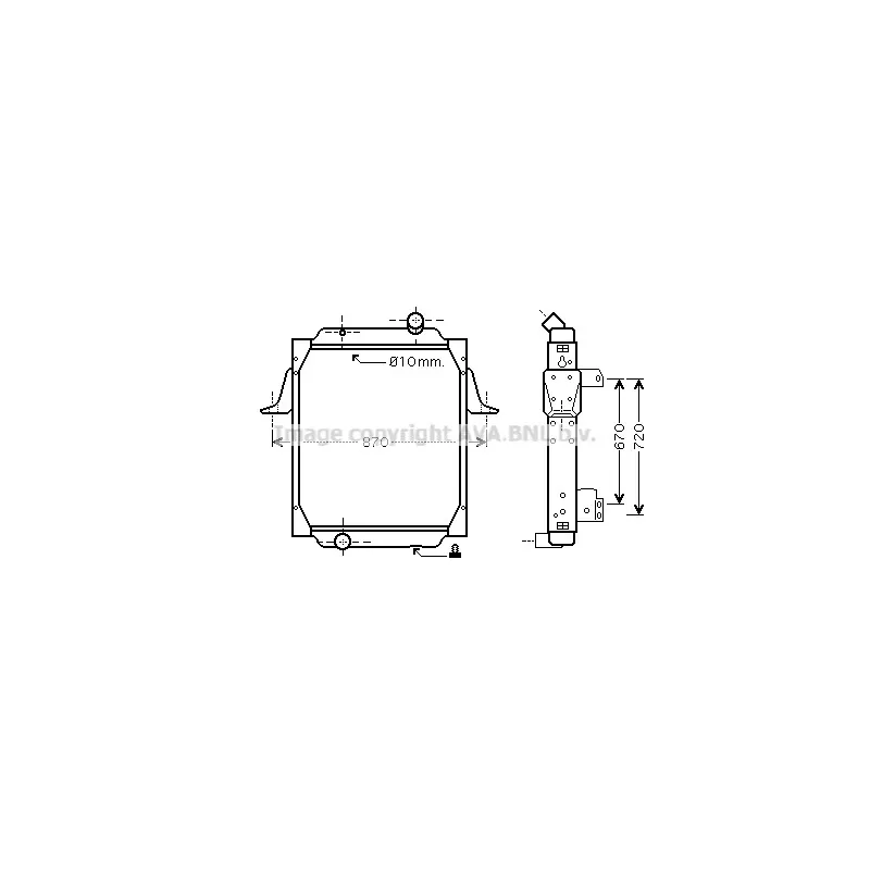 Radiateur, refroidissement du moteur AVA QUALITY COOLING RE2069