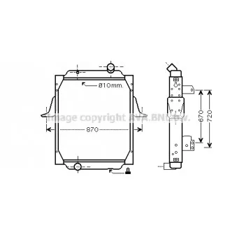 Radiateur, refroidissement du moteur AVA QUALITY COOLING