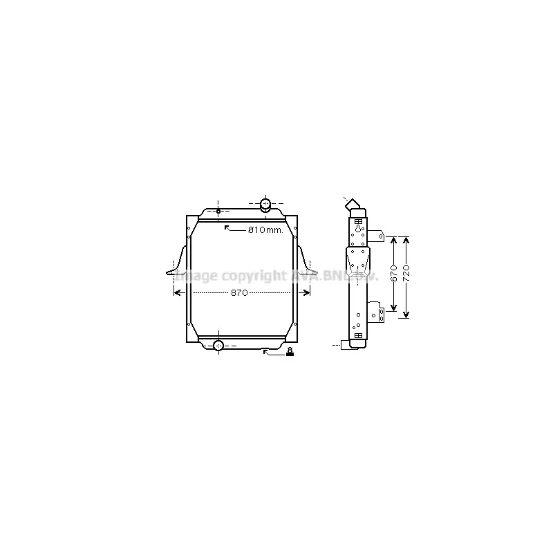 Radiateur, refroidissement du moteur AVA QUALITY COOLING RE2067