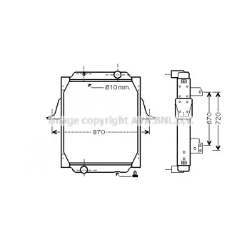 Radiateur, refroidissement du moteur AVA QUALITY COOLING