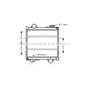 Radiateur, refroidissement du moteur AVA QUALITY COOLING