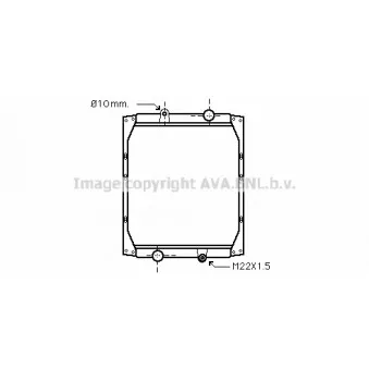 Radiateur, refroidissement du moteur AVA QUALITY COOLING