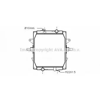 Radiateur, refroidissement du moteur AVA QUALITY COOLING