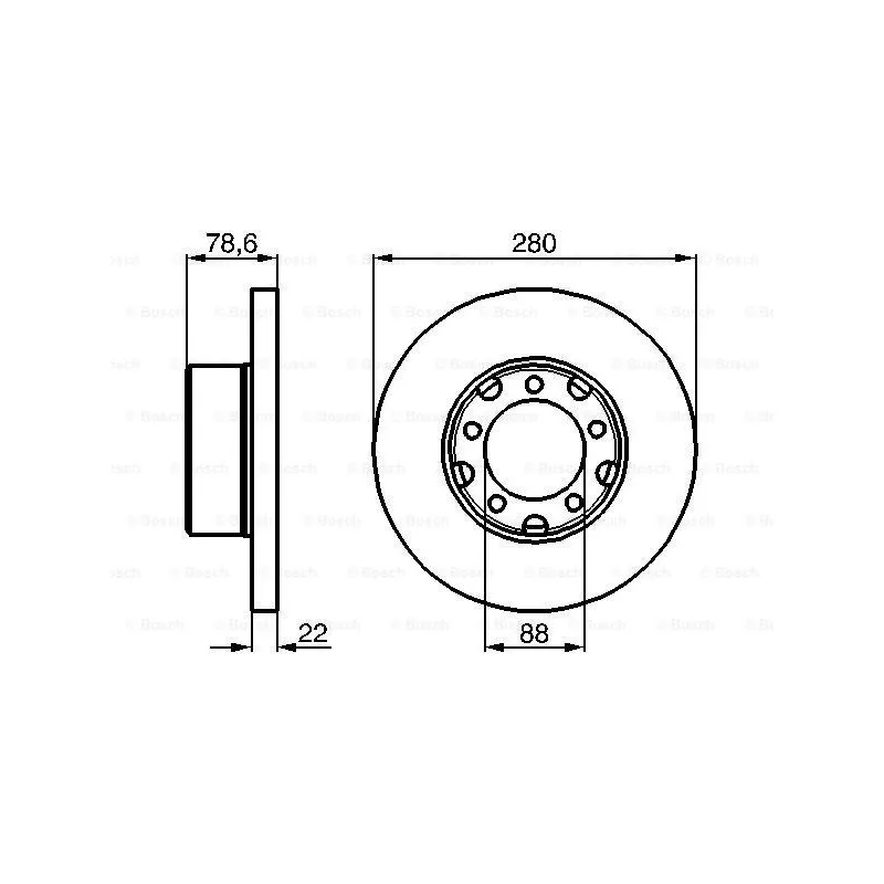 Jeu de 2 disques de frein avant BOSCH 0 986 478 529