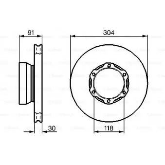 Jeu de 2 disques de frein avant BOSCH