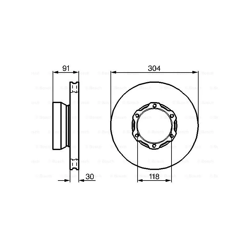 Jeu de 2 disques de frein avant BOSCH 0 986 478 456