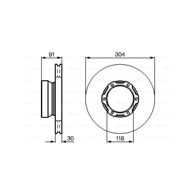 Jeu de 2 disques de frein avant BOSCH 0 986 478 406