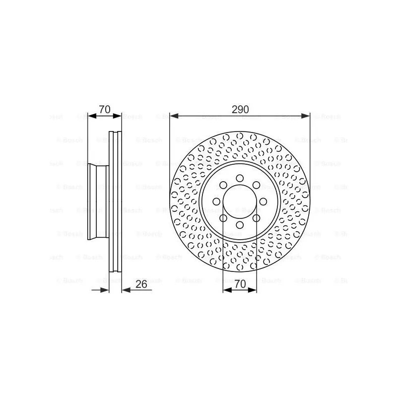 Jeu de 2 disques de frein avant BOSCH 0 986 479 602