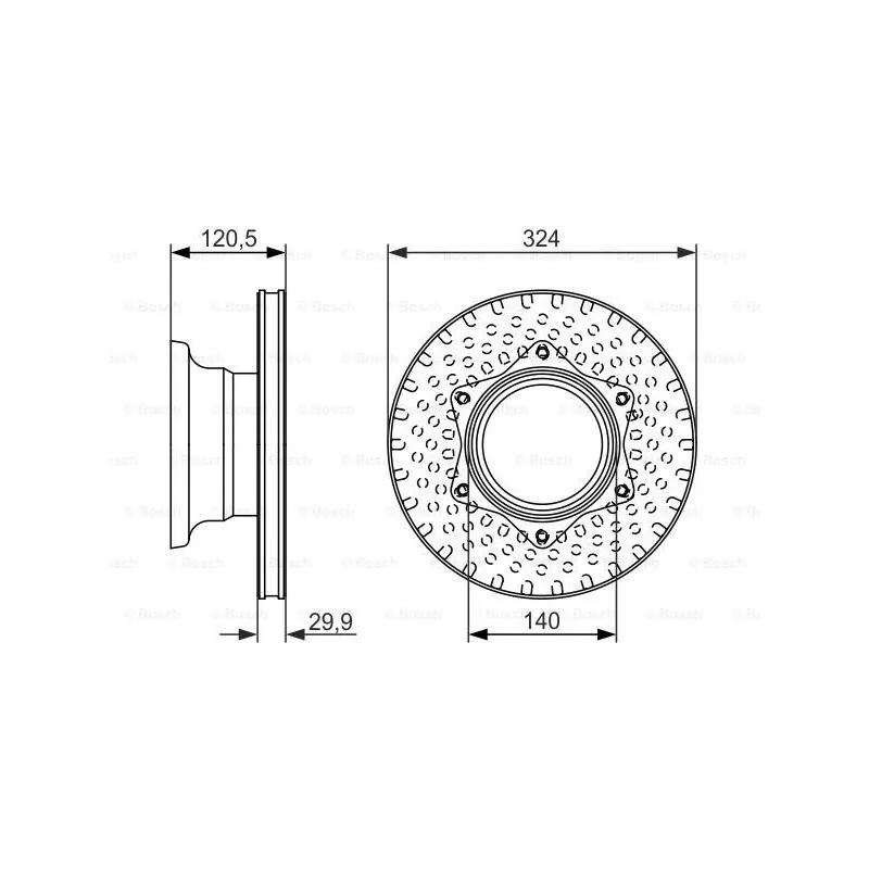 Jeu de 2 disques de frein arrière BOSCH 0 986 479 600