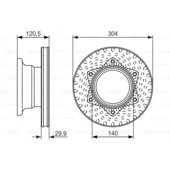 Jeu de 2 disques de frein arrière BOSCH